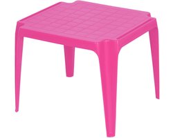 Pro Garden Kindertafel - kunststof - roze - 56 x 51 x 44 cm - camping - tuin - tafeltje
