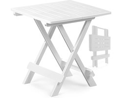 Pro Garden Klaptafel / kunststof campingtafel 45 x 43 x 50cm Wit