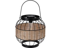 Pro Garden Lantaarn - solar - metaal - 24 x 24 cm - tuinverlichting - ophangbaar