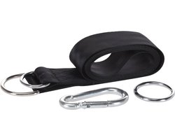 Pro Garden Ophangset voor hangmat - accessoires - 200 cm - zwart - excl. hangmat