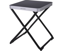 Pro Garden Opvouwbaar tuin/camping bijzet tafeltje - MDF/metaal - zwart - 43 x 40 x 48 cm
