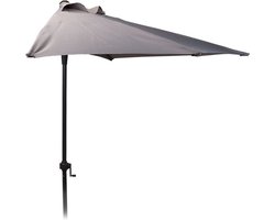 Pro Garden Parasol Half Rond - dia 250cm - Grijs