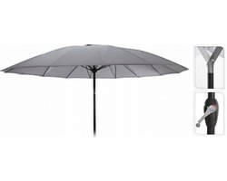 Pro Garden Parasol Shanghai 270 Cm Aluminium/polyester Lichtgrijs