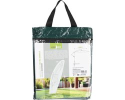 Pro Garden Parasolhoes - groen - polyester - 220 x 25 x 45 cm - waterdicht - parasolhoes met rits