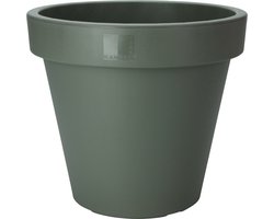 Pro Garden Plantenpot/bloempot Botanic - Tuin buiten - kunststof - donkergroen - Dia 35 cm - rond