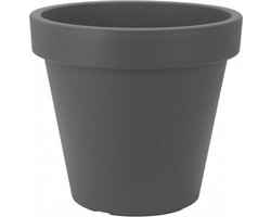 Pro Garden Plantenpot/bloempot Botanic - Tuin buiten - kunststof - grijs - Dia 30 cm - rond