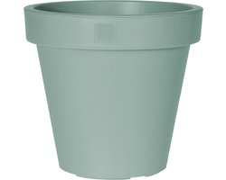 Pro Garden Plantenpot/bloempot Botanic - Tuin buiten - kunststof - mintgroen - Dia 35 cm - rond