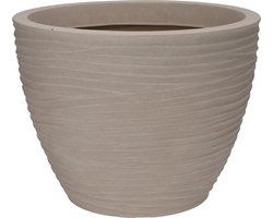 Pro Garden Plantenpot/bloempot Dunes - Tuin - stevig kunststof - zand/beige - D50 x H38 cm - Voor buiten