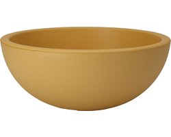 Pro Garden Plantenpot/bloempot ronde schaal - kunststof - okergeel - D40 x H16 cm - Voor buiten