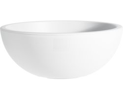Pro Garden Plantenpot/bloempot ronde schaal - kunststof - wit - D40 x H16 cm - Voor buiten