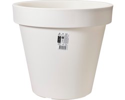 Pro Garden Plantenpot/bloempot Terras Master- dubbelwandig kunststof - Gebroken Wit - D60 x H55 cm - Voor buiten