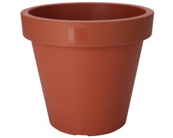 Pro Garden Plantenpot/bloempot Terras Master- dubbelwandig kunststof - terracotta - D60 x H55 cm - Voor buiten