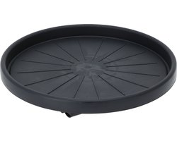 Pro Garden Plantentrolley - kunststof - donkergrijs - rond - D30 cm - 50 kilo