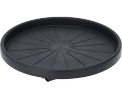 Pro Garden Plantentrolley - kunststof - donkergrijs - rond - D35 cm - tot 50 kilo