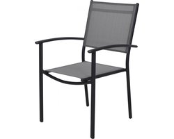 Pro Garden Stapelstoel Tuin Aluminium 87cm Grijs