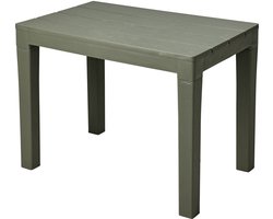 Pro Garden Tuin bijzettafeltje - groen - kunststof - 60 x 39 x 45 cm - koffietafel - tuinset tafeltje