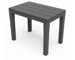 Pro Garden Tuin bijzettafeltje - Tuintafeltje - Voetenbankje - Timor - Antraciet - 38,5 x 60 x 45 cm