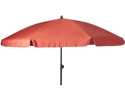 Pro Garden Tuinparasol Kreta - D200 cm - rood - zonwering - kantelbaar - parasol - met hoes