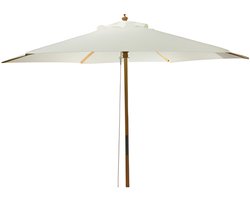 Pro Garden Tuinparasol Malta - D250 cm - wit - zonwering - kantelbaar - parasol - met hoes - steeldikte 37 mm