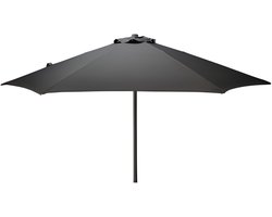 Pro Garden Tuinparasol Menorca - D230 cm - donkergrijs - zonwering - parasol