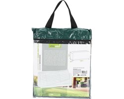 Pro Garden Tuinstoelkussen opberghoes - kunststof - 130 x 50 x 32 cm - donker groen - met draagtas