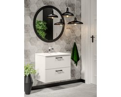 Pro-meubels - Badkamermeubel Lacroix - Wit - 60cm - Badmeubel met Wastafel - Wastafelkast