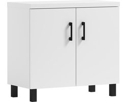 Pro-meubels - Badkamermeubel Rome - Wit - 80cm - Badmeubel - Wastafelkast