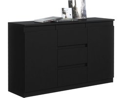 Pro-meubels - Dressoir Detroit - Zwart mat - 138cm - Kast