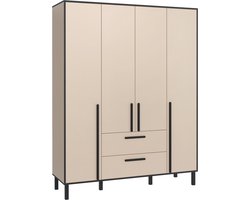 Pro-meubels - Kledingkast Alvin 4 - Beige - 160cm - Garderobekast