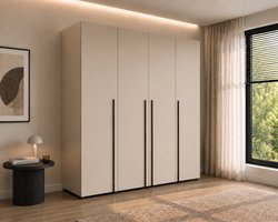 Pro-meubels - Kledingkast Deventer - 200cm - Beige - Garderobekast - Slaapkamer