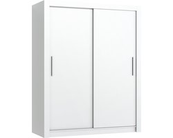Pro-meubels - Kledingkast Miami - Wit - 160cm - Garderobekast - Slaapkamer - Schuifdeur