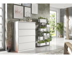Pro-meubels - Ladekast Ribera - 70cm - Wit - 4 lades - Opbergkast - Commode