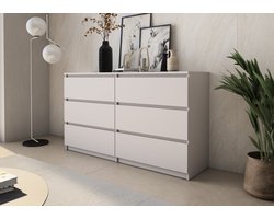 Pro-meubels - Ladekast Stamford - Beige - 138cm - Opbergkast - Commode - Slaapkamer - Woonkamer