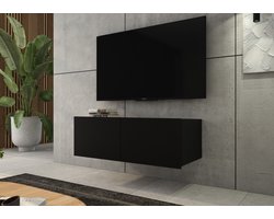 Pro-meubels TV-Meubel Cosenza | Zwart Mat – 100 cm | Hangend of Staand - Tv kast