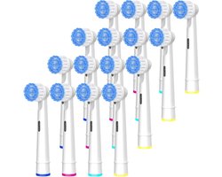 Pro Sensitive Gum Care Vervangende opzetborstels Compatibel met Oral-B Elektrische Tandenborstels, 16 Pack Extra Zachte Borstelharen Tandenborstelkoppen Vulling, Wit