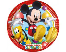 Procos Feestborden Mickey Mouse 20 Cm Papier Rood 8 Stuks