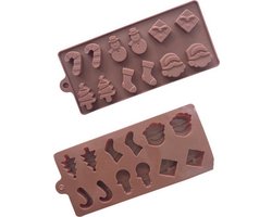 ProductGoods - Siliconen Bakvorm - Choladevorm - Kerstvorm - Bonbonvorm - 12 stuks - Bakvormen