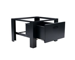 ProductXpert® - Wasmachine Verhoger - Kast - Ombouw Met Lade - 63x54x40cm - Zwart - Met Stelvoet Stabilisatie - Antislip