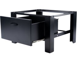 ProductXpert® Wasmachine Verhoger - Wasmachine Kast - Ombouw Met Lade - Universeel - Met Stelvoet Stabilisatie - Antislip - 54x63x40cm - Zwart - 2025