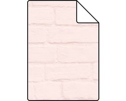 Proefstaal ESTAhome behang bakstenen zacht roze - 53 cm x 10.05 m - 139191-S