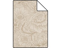Proefstaal ESTAhome behang bloemmotief beige - 26,5 x 21 cm - 139795-S
