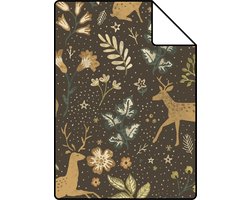 Proefstaal ESTAhome behang bos met bosdieren bruin en beige - 53 cm x 10.05 m - 139526-S