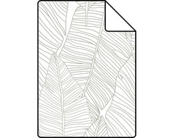 Proefstaal ESTAhome behang getekende bladeren warm grijs - 53 cm x 10.05 m - 139009-S