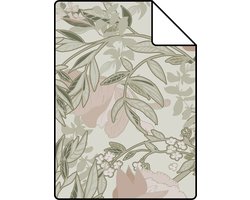Proefstaal ESTAhome behang vintage bloemen in art nouveau stijl zand beige en oudroze - 53 cm x 10.05 m - 139418-S