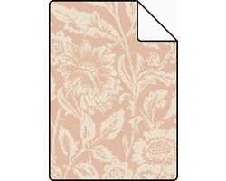 Proefstaal ESTAhome behang vintage bloemen terracotta roze - 53 cm x 10.05 m - 139427-S
