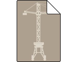 Proefstaal ESTAhome behang voertuigen taupe - 26,5 x 21 cm - 139970-S