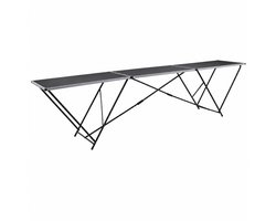 Profeco Behangtafel Inklapbaar 300 x 60 x 77 cm - Aluminium Werktafel met Mdf Blad en Liniaalmarkeringen