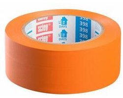 Professioneel Beschermingstape voor pleisterwerk en Verfwerk 38x33m Natuur Rubber lijm, 0,16mm, Soft PVC Folie, 165% rekbaar, Geribbelde oppervlakte 30 dgn Binnen en 14 dgn Buiten