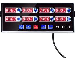 Professionele 8-kanaals Digitale Kookwekker met Luid Alarm voor Horeca en Keuken