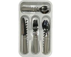 Professionele Bestekset - Grijs - 16 Stuks - RVS - Bestek - Met Besteklade - Hoogwaardige kwaliteit